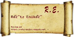 Rátz Enikő névjegykártya